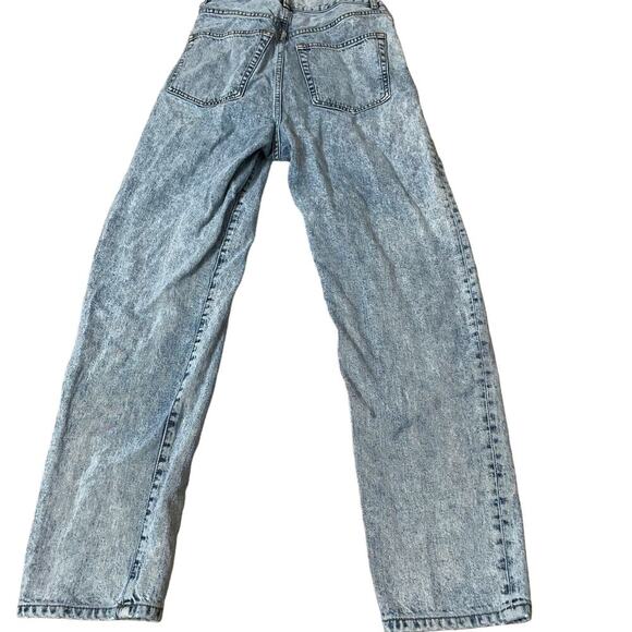 ASOS jeans high waist straight leg acid/stone washed denim pants SZ 26"X36" - Picture 3 of 8
